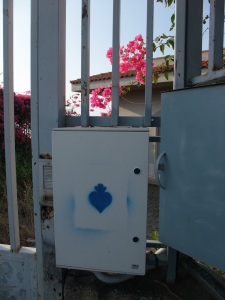 The Stromboli symbol, in a beautiful spot of graffiti