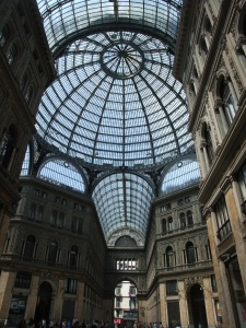 La Galleria Umberto with the coolest ceiling I've stumbled across in a while