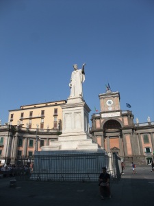Dante immortalized in his piazza
