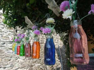 A beautiful display at the Corniglian wine garden